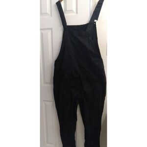 Black Overalls Casual Jumpsuit Bib‎ Adjustable Straps Pockets